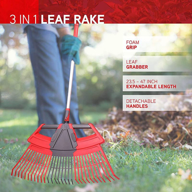collecting leaves rake